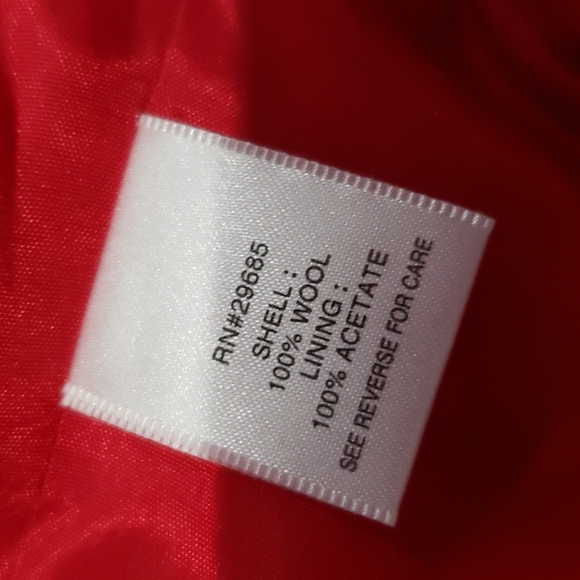 Pendleton red button up pea coat size small - Picture 6 of 8